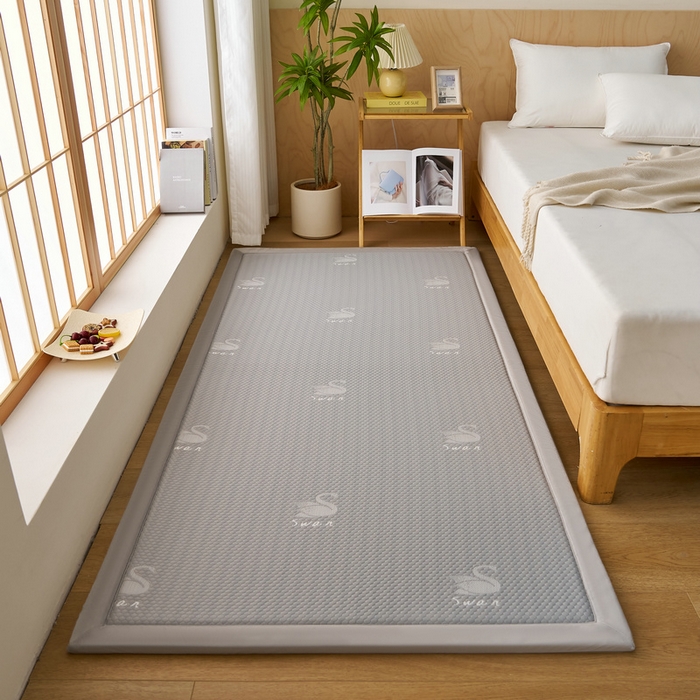 91家纺网 家纺一手货源 找家纺 （总）锦丝钰床垫 2025新款真凉感冰豆豆天鹅系列地垫