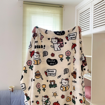 91家纺网 家纺一手货源 找家纺 桃喜 2025新款春夏双面四季牛奶绒毛毯空调毯（会员-2） 小猫笔记