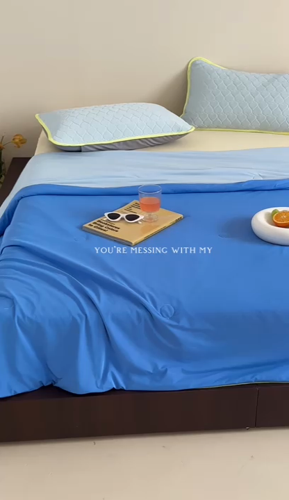 91家纺网 家纺一手货源 找家纺 顾里2025新款冰皮抗菌凉感被 蔚蓝仙踪