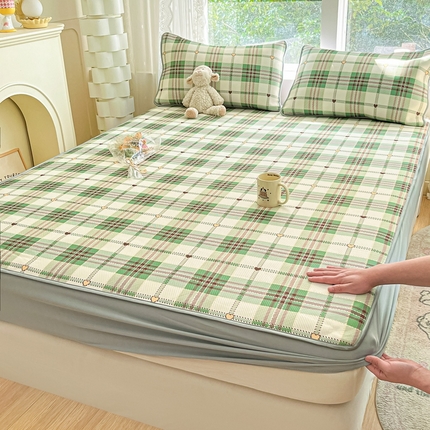 91家纺网 家纺一手货源 找家纺 （总）星座家纺 2025新款斜纹提花凉感丝凉席床笠款三件套