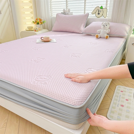 91家纺网 家纺一手货源 找家纺 （总）慕木2025新款A类凉感丝小冰熊云母冰丝凉席床笠夏被系列 