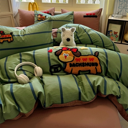 （总）启程2025全棉13372毛巾绣四件套