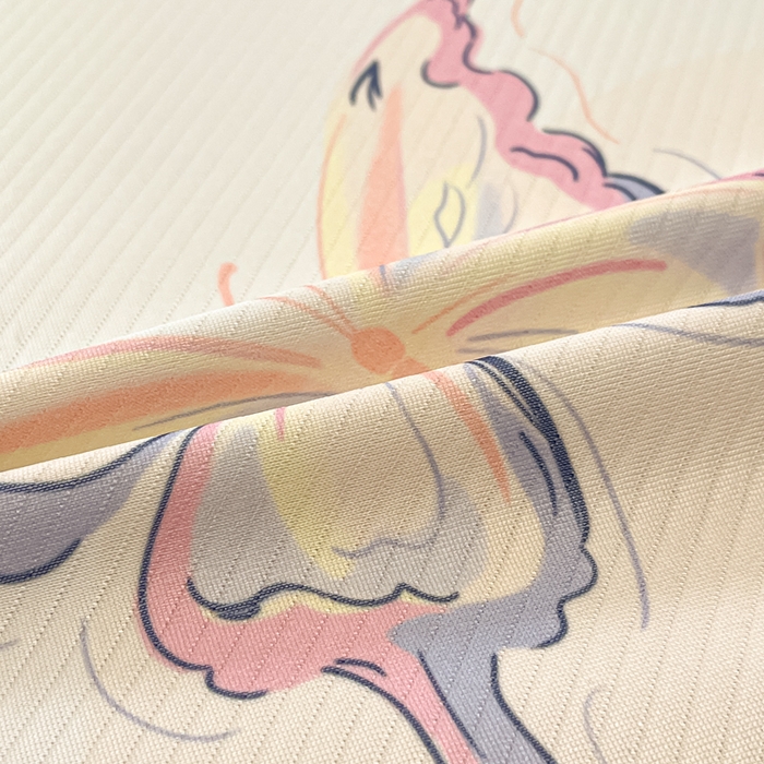 91家纺网 家纺一手货源 找家纺 星座家纺 2025新款斜纹提花凉感丝凉席床笠款三件套 床笠-彩蝶