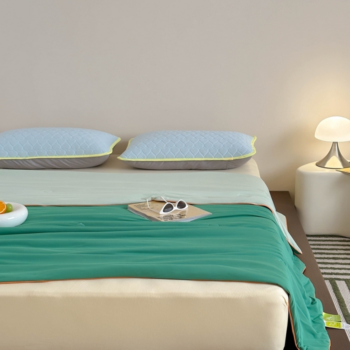 91家纺网 家纺一手货源 找家纺 顾里2025新款冰皮抗菌凉感被 西瓜啵啵