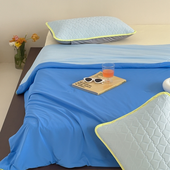 91家纺网 家纺一手货源 找家纺 顾里2025新款冰皮抗菌凉感被 蔚蓝仙踪