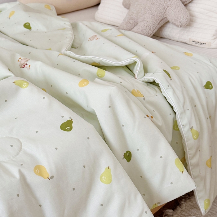 91家纺网 家纺一手货源 找家纺 BOSS 2025新款天丝棉大豆夏凉被夏被空调被儿童盖毯 鸭鸭梨