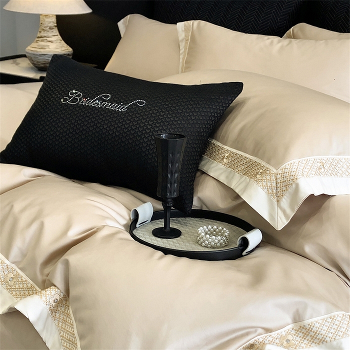 91家纺网 家纺一手货源 找家纺 2025新款全棉长绒棉刺绣四件套-迪克斯 迪克斯-金