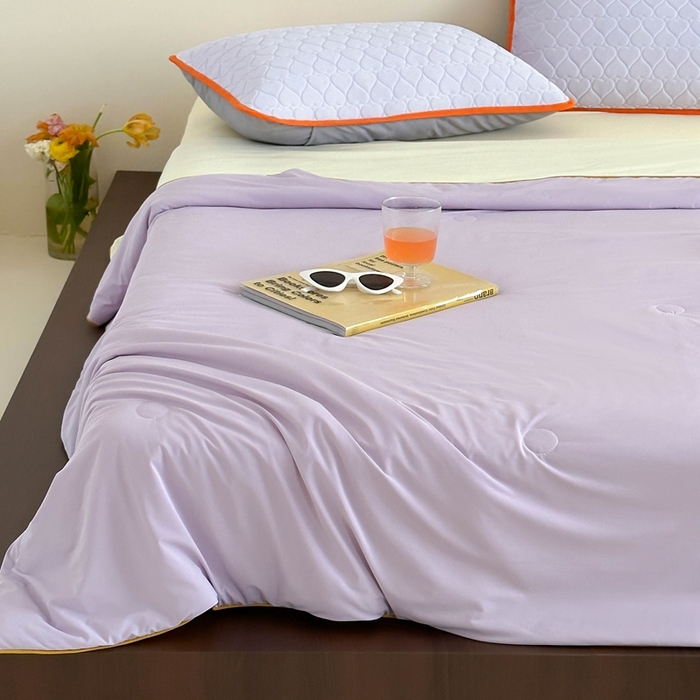 91家纺网 家纺一手货源 找家纺 顾里2025新款冰皮抗菌凉感被 芋泥奶盖