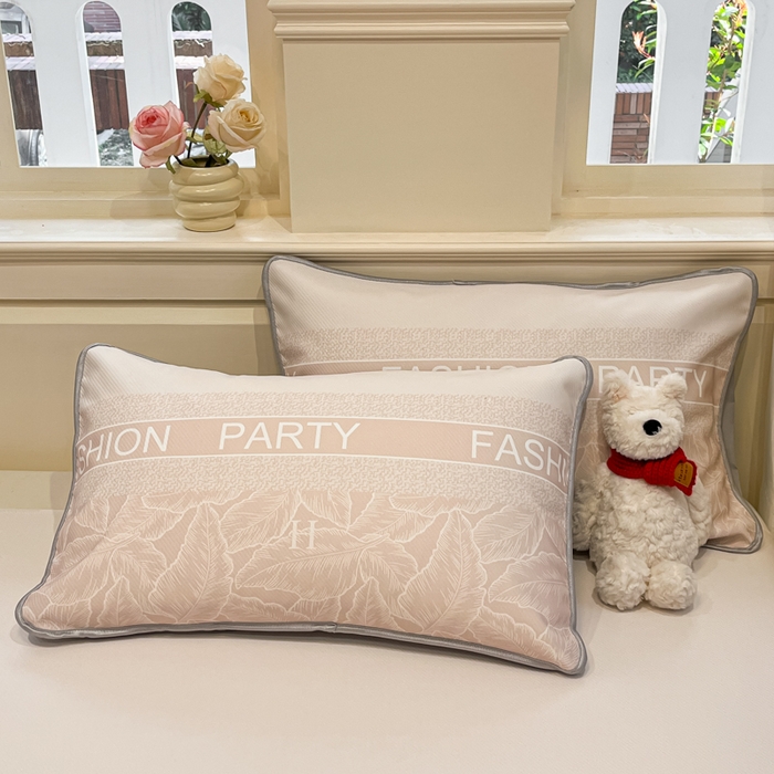 91家纺网 家纺一手货源 找家纺 星座家纺 2025新款斜纹提花凉感丝凉席床笠款三件套 床笠-叶之语-奶咖