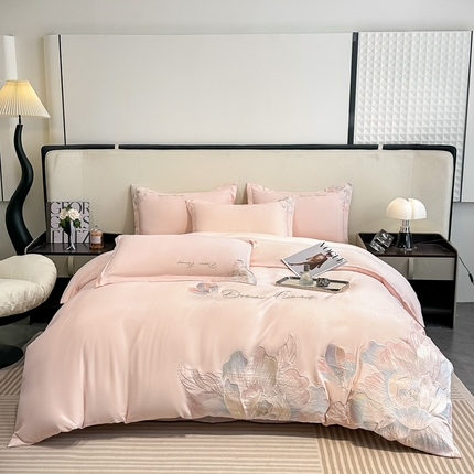 91家纺网 家纺一手货源 找家纺 （总）梧桐家居 2025新款天丝四件套-琉璃（礼盒包装）