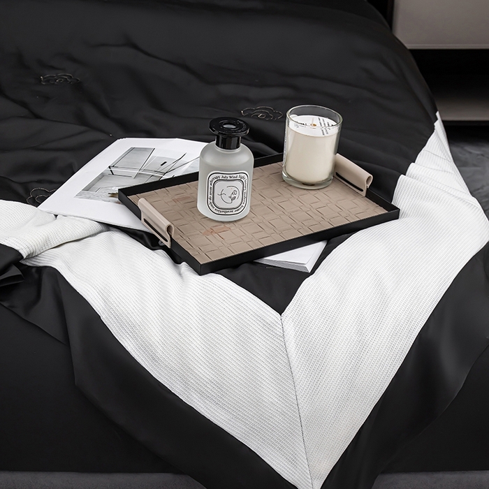 91家纺网 家纺一手货源 找家纺 好阁家纺 2025新款60S夏被 乌木黑