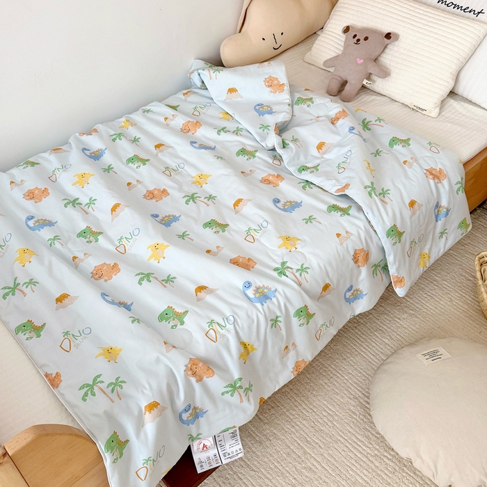 91家纺网 家纺一手货源 找家纺 BOSS 2025新款天丝棉大豆夏凉被夏被空调被儿童盖毯 恐龙探险