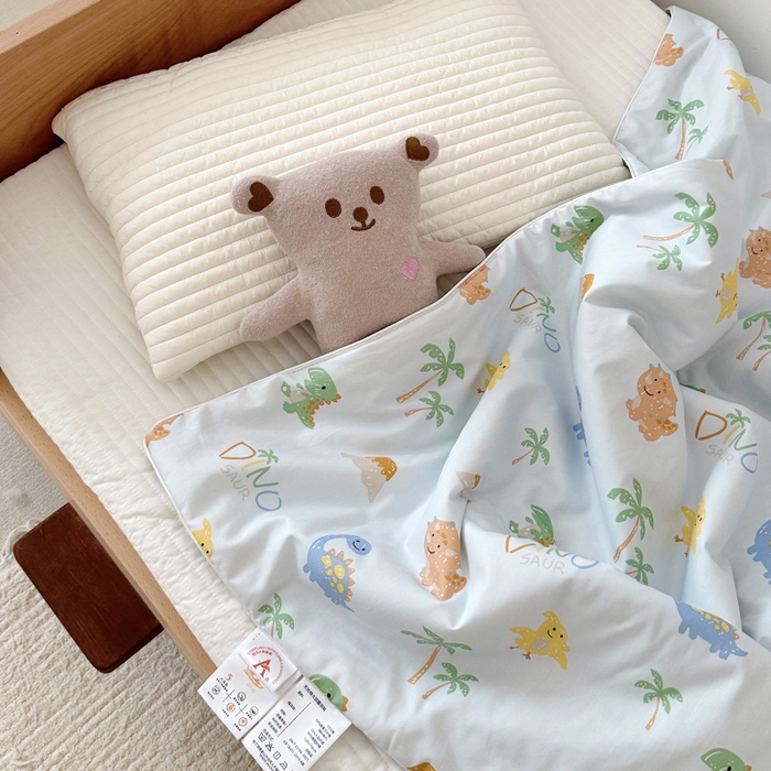 91家纺网 家纺一手货源 找家纺 BOSS 2025新款天丝棉大豆夏凉被夏被空调被儿童盖毯 恐龙探险