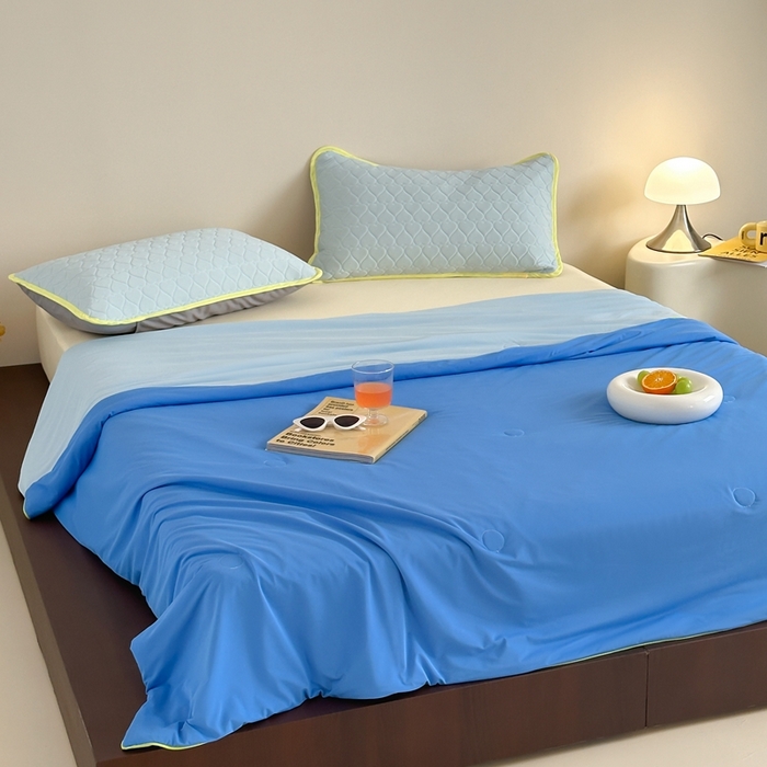 91家纺网 家纺一手货源 找家纺 顾里2025新款冰皮抗菌凉感被 蔚蓝仙踪