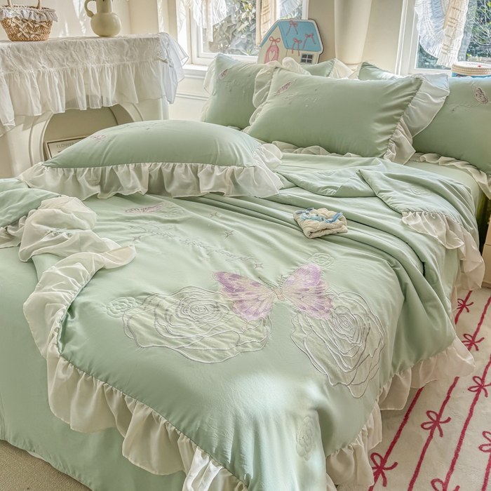 91家纺网 家纺一手货源 找家纺 （总）凯美家居 2025新款超柔亲肤棉夏被回件套