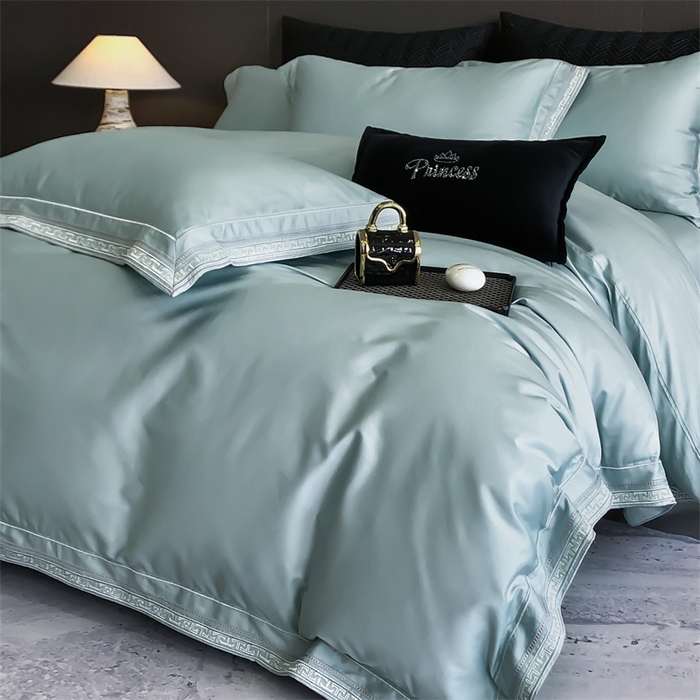 91家纺网 家纺一手货源 找家纺 （总）2025新款全棉长绒棉刺绣四件套-迷宫