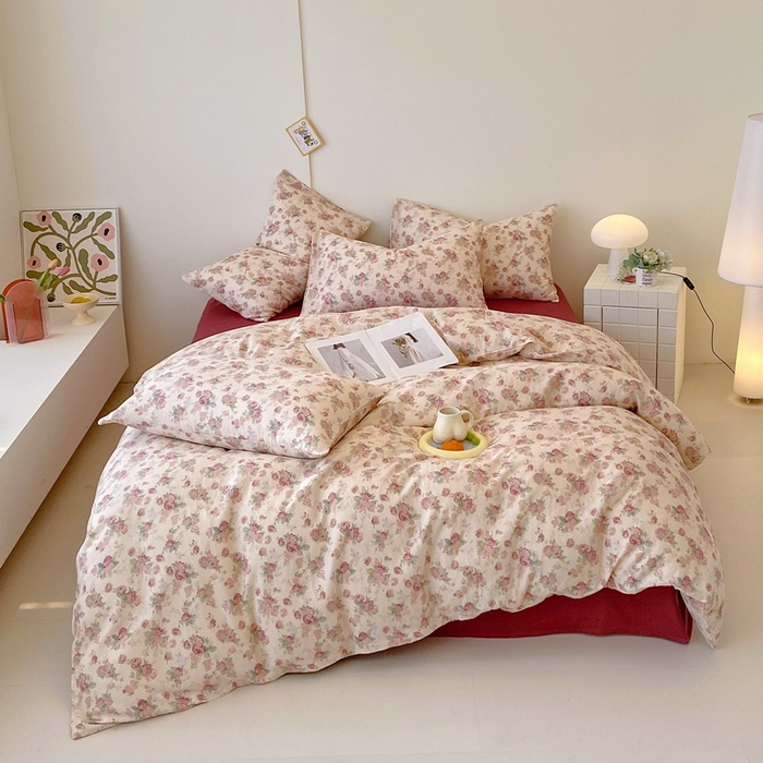 91家纺网 家纺一手货源 找家纺 于果 2025新款全棉双层纱四件套第四批 蒂芙娜