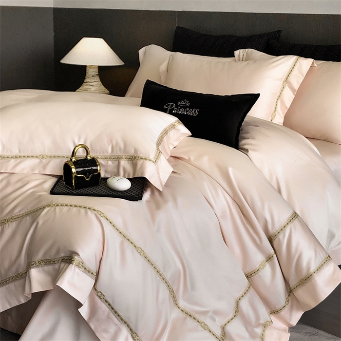 91家纺网 家纺一手货源 找家纺 （总）2025新款全棉长绒棉刺绣四件套-慕研