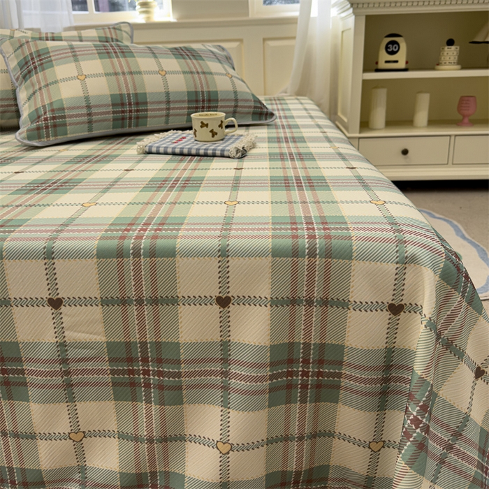 91家纺网 家纺一手货源 找家纺 星座家纺 2025新款斜纹提花凉感丝凉席床单款三件套 水木年华