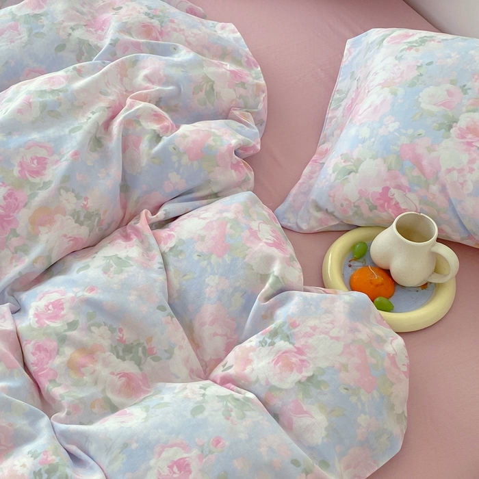 91家纺网 家纺一手货源 找家纺 于果 2025新款全棉双层纱四件套第四批 黎明心境