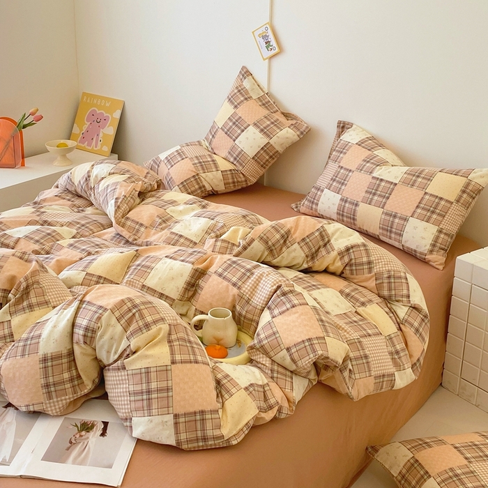 91家纺网 家纺一手货源 找家纺 于果 2025新款全棉双层纱四件套第四批 达令