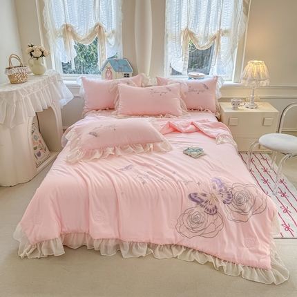 91家纺网 家纺一手货源 找家纺 （总）凯美家居 2025新款超柔亲肤棉夏被回件套