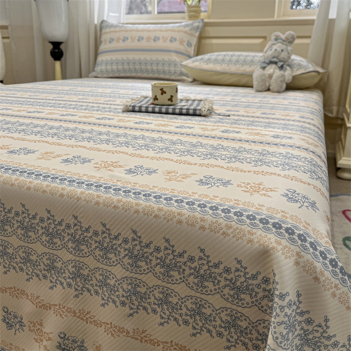 91家纺网 家纺一手货源 找家纺 星座家纺 2025新款斜纹提花凉感丝凉席床单款三件套 古韵