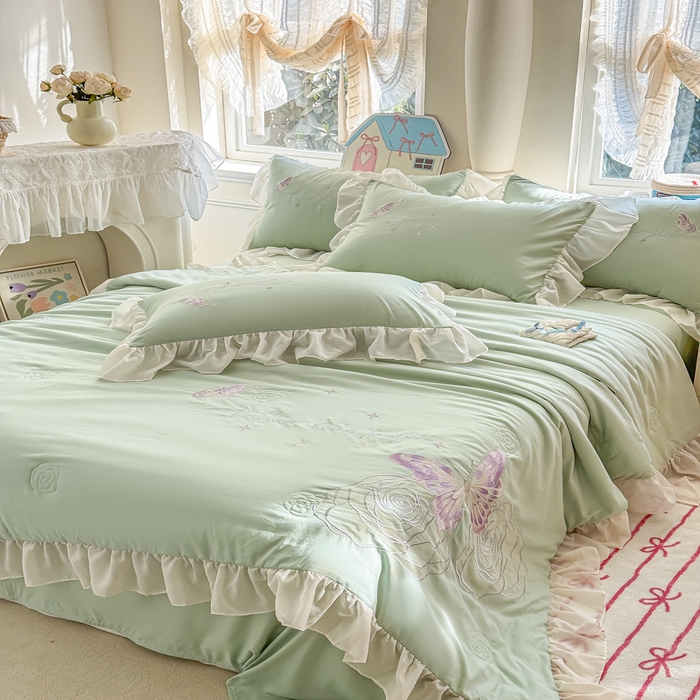 91家纺网 家纺一手货源 找家纺 （总）凯美家居 2025新款超柔亲肤棉夏被回件套