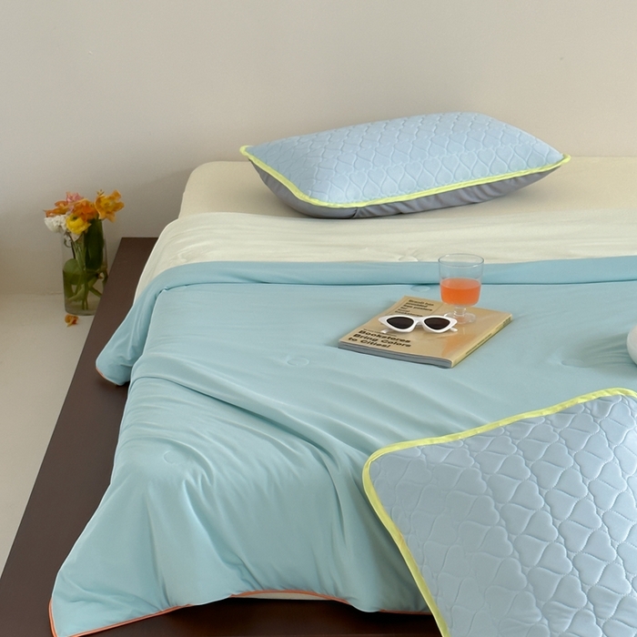 91家纺网 家纺一手货源 找家纺 顾里2025新款冰皮抗菌凉感被 月露蜜瓜