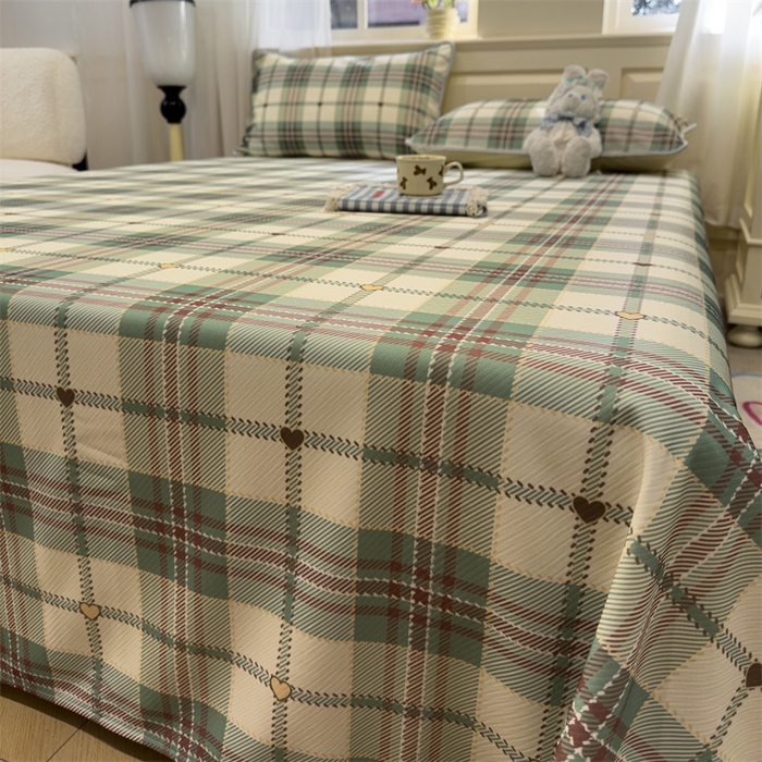 91家纺网 家纺一手货源 找家纺 星座家纺 2025新款斜纹提花凉感丝凉席床单款三件套 水木年华