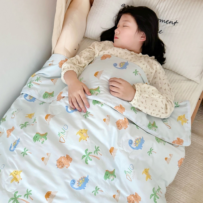 91家纺网 家纺一手货源 找家纺 BOSS 2025新款天丝棉大豆夏凉被夏被空调被儿童盖毯 恐龙探险