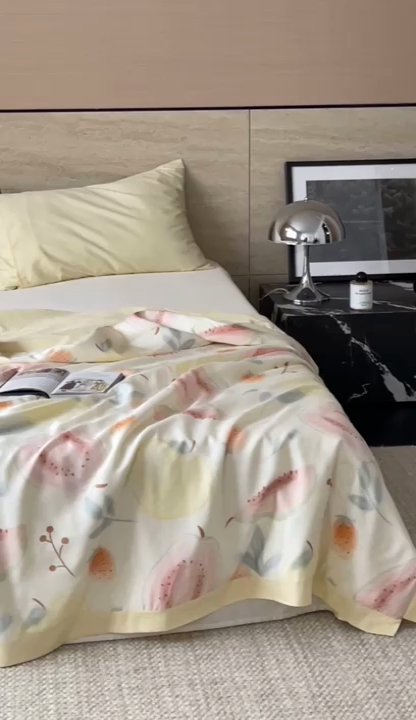 91家纺网 家纺一手货源 找家纺 顾里2025新款天丝莱赛尔夏被 芭乐玉