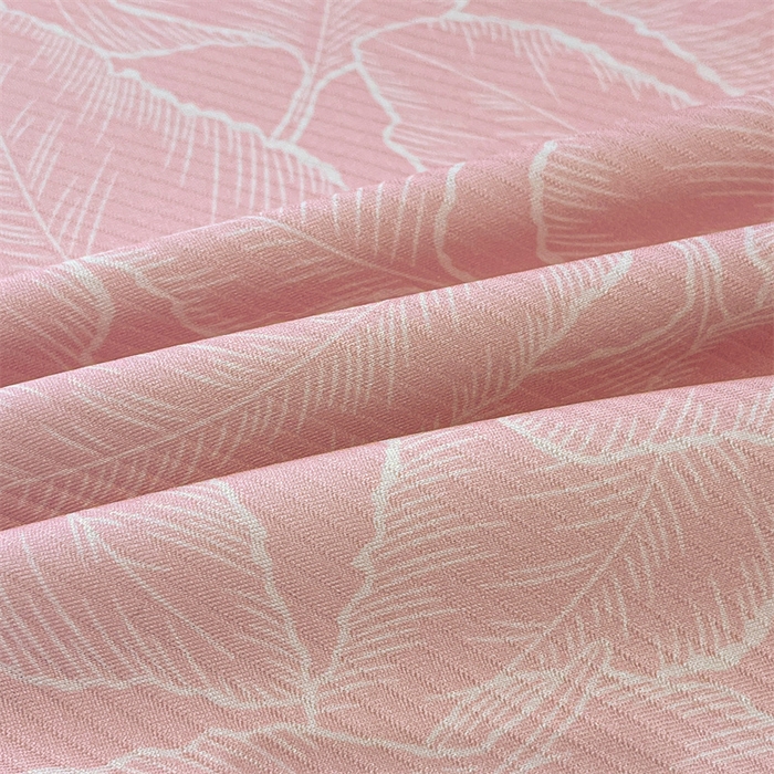 91家纺网 家纺一手货源 找家纺 星座家纺 2025新款斜纹提花凉感丝凉席床单款三件套 叶之语-粉
