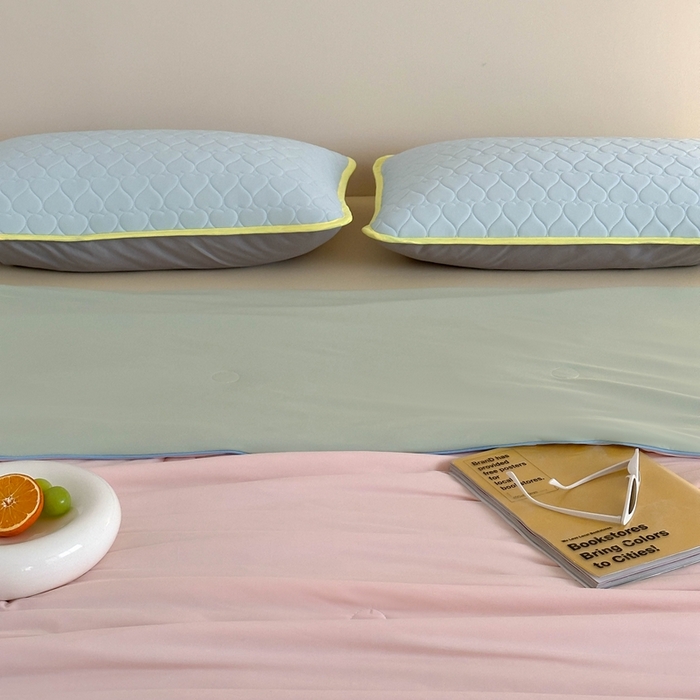 91家纺网 家纺一手货源 找家纺 顾里2025新款冰皮抗菌凉感被 芭乐茉莉