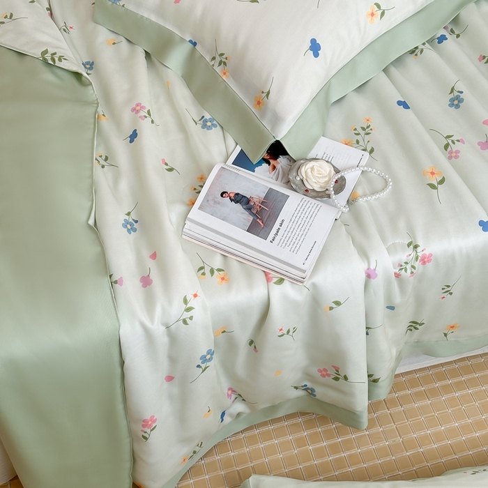 91家纺网 家纺一手货源 找家纺 顾里2025新款天丝莱赛尔夏被 春日心动