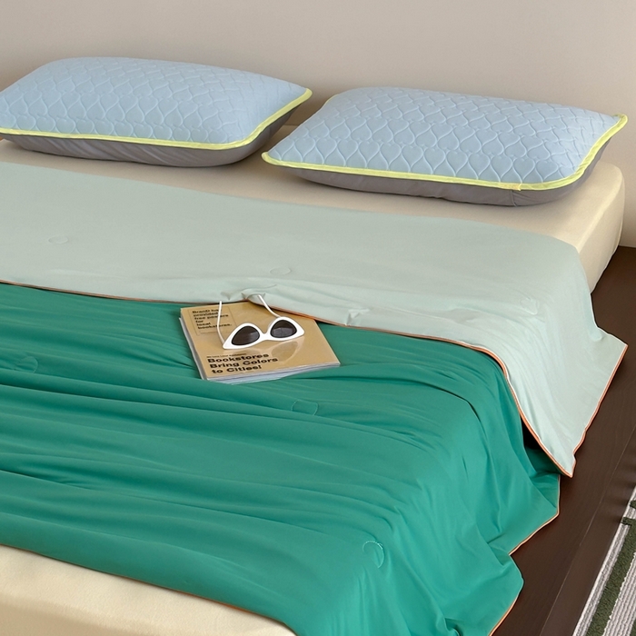 91家纺网 家纺一手货源 找家纺 顾里2025新款冰皮抗菌凉感被 西瓜啵啵