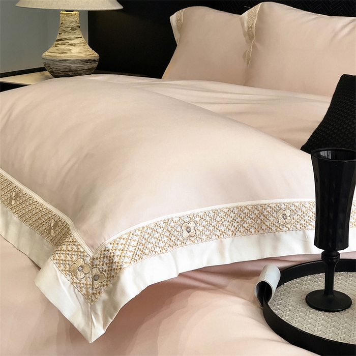 91家纺网 家纺一手货源 找家纺 （总）2025新款全棉长绒棉刺绣四件套-迪克斯