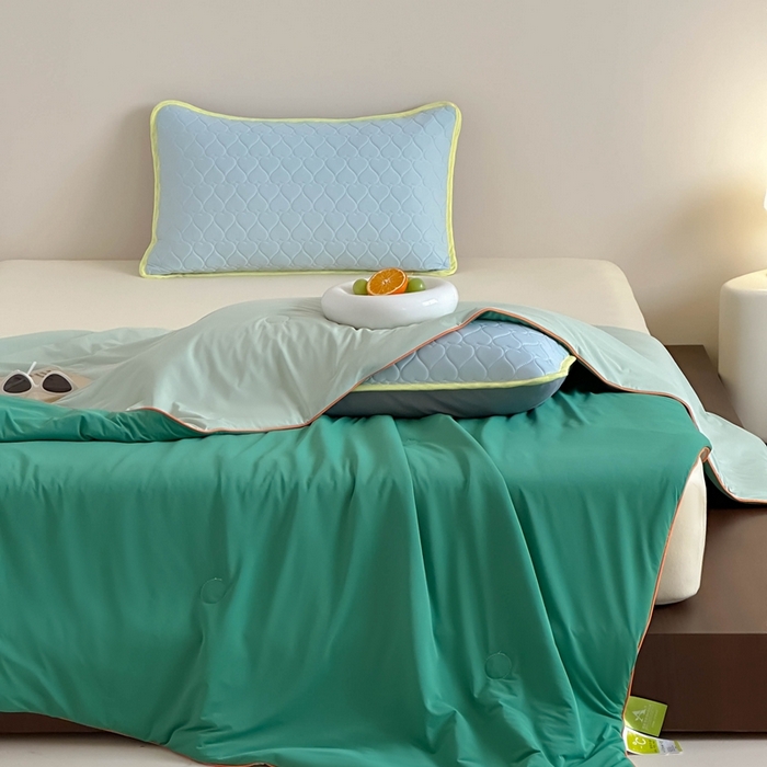 91家纺网 家纺一手货源 找家纺 顾里2025新款冰皮抗菌凉感被 西瓜啵啵