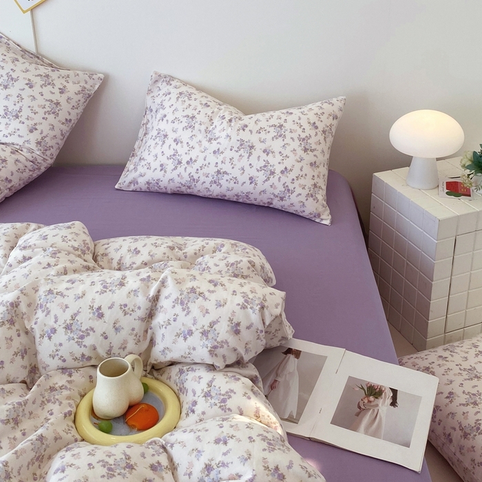 91家纺网 家纺一手货源 找家纺 于果 2025新款全棉双层纱四件套第四批 芊芊花影