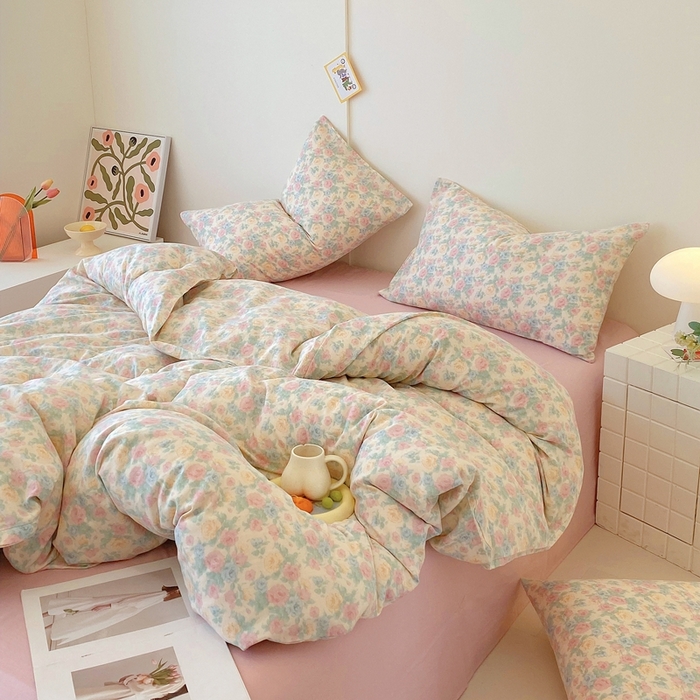 91家纺网 家纺一手货源 找家纺 于果 2025新款全棉双层纱四件套第四批 佩洛斯