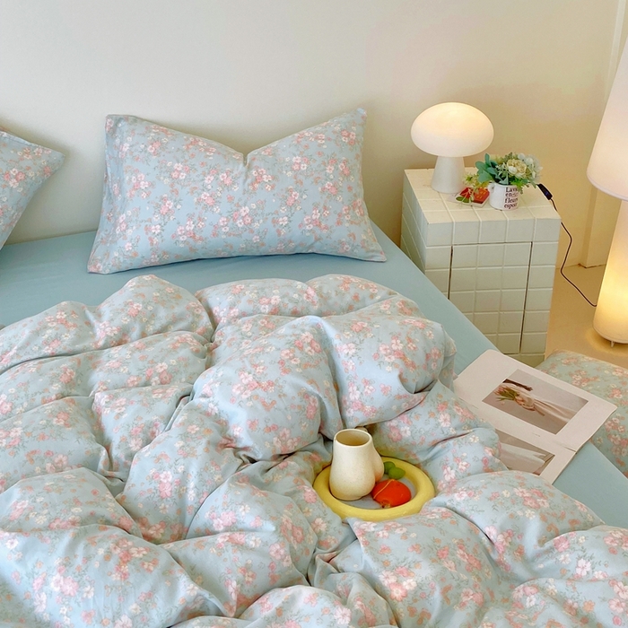 91家纺网 家纺一手货源 找家纺 于果 2025新款全棉双层纱四件套第四批 莉莉周