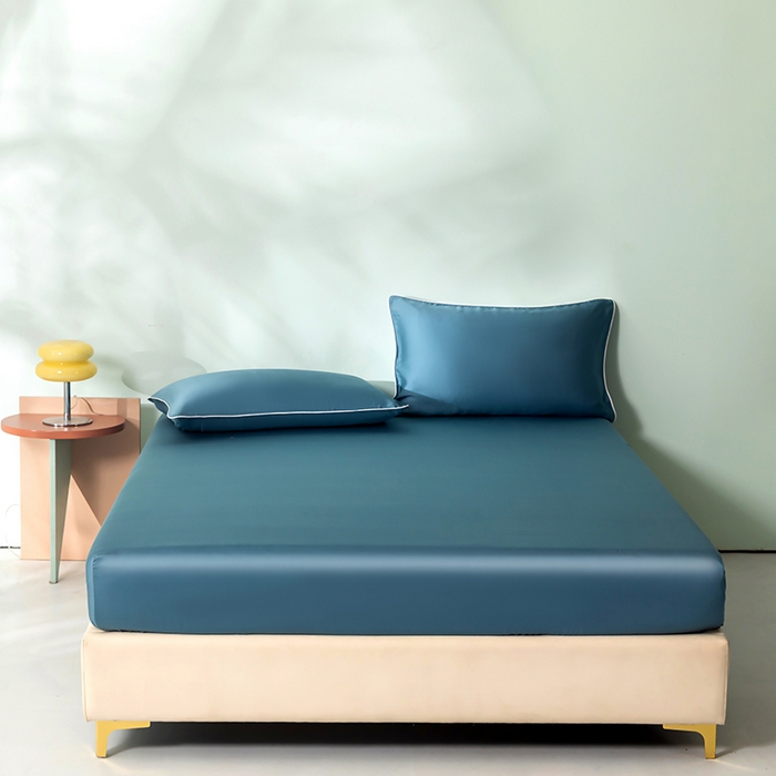 91家纺网 家纺一手货源 找家纺 百寐  2025新款素色纯色100s兰精天丝床单床笠 床笠-管兰