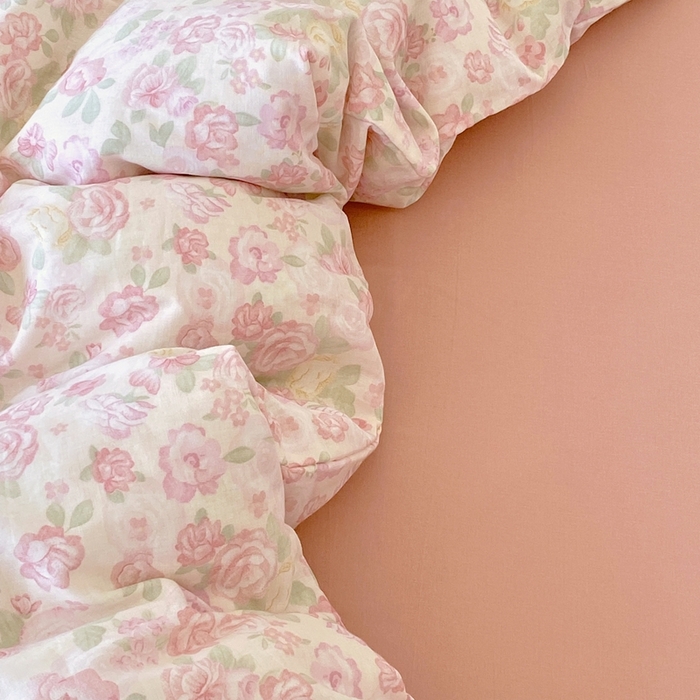 91家纺网 家纺一手货源 找家纺 于果 2025新款全棉双层纱四件套第四批 欧若拉