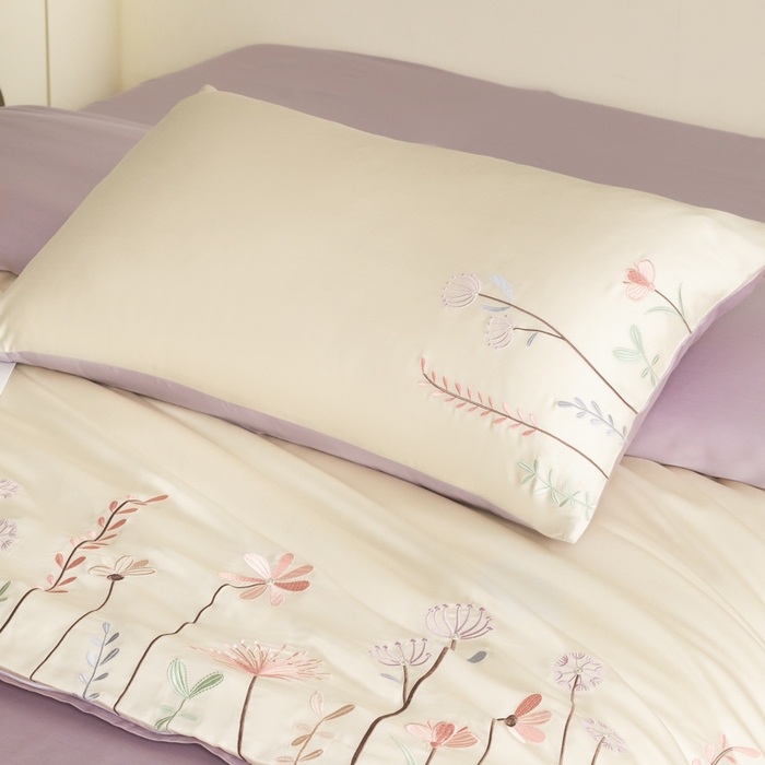 91家纺网 家纺一手货源 找家纺 618家纺 2025新款60S100支进口兰精天丝四件套-初夏 天丝初夏丁香紫