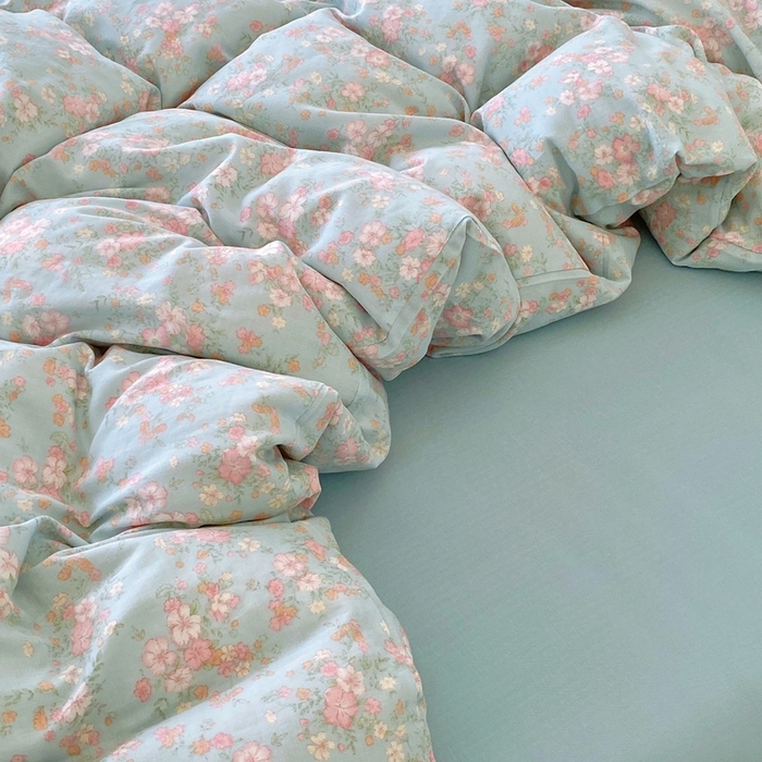 91家纺网 家纺一手货源 找家纺 于果 2025新款全棉双层纱四件套第四批 莉莉周