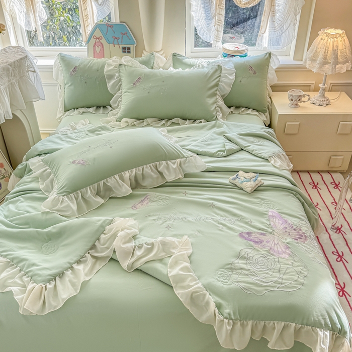 91家纺网 家纺一手货源 找家纺 （总）凯美家居 2025新款超柔亲肤棉夏被回件套