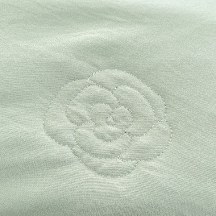 91家纺网 家纺一手货源 找家纺 凯美家居 2025新款超柔亲肤棉夏被回件套 夏被蝶恋花 豆绿