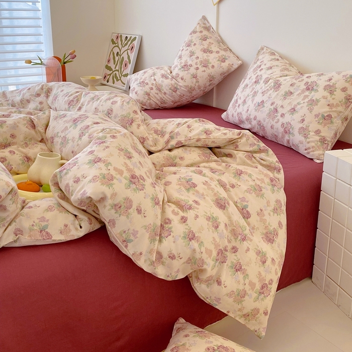 91家纺网 家纺一手货源 找家纺 于果 2025新款全棉双层纱四件套第四批 蒂芙娜