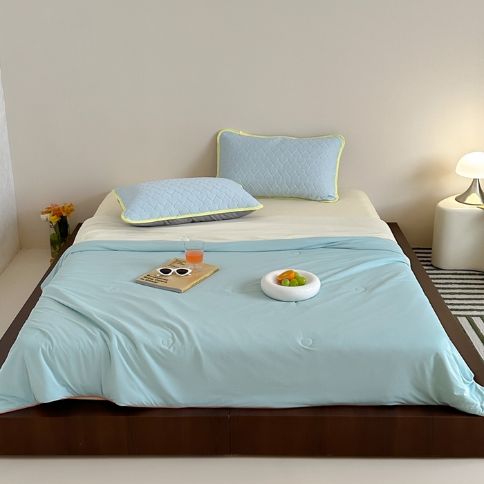 91家纺网 家纺一手货源 找家纺 顾里2025新款冰皮抗菌凉感被 月露蜜瓜