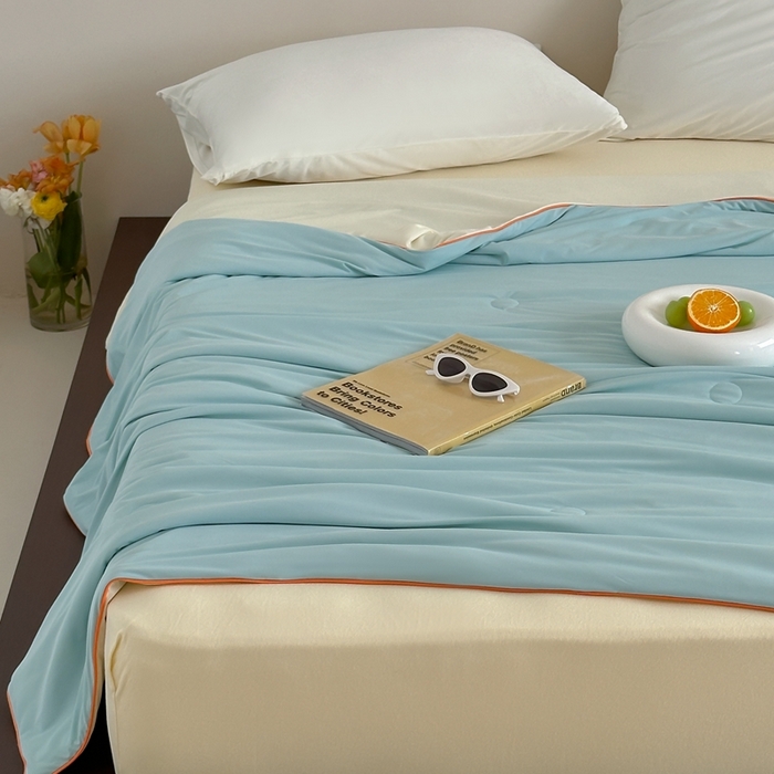 91家纺网 家纺一手货源 找家纺 顾里2025新款冰皮抗菌凉感被 月露蜜瓜